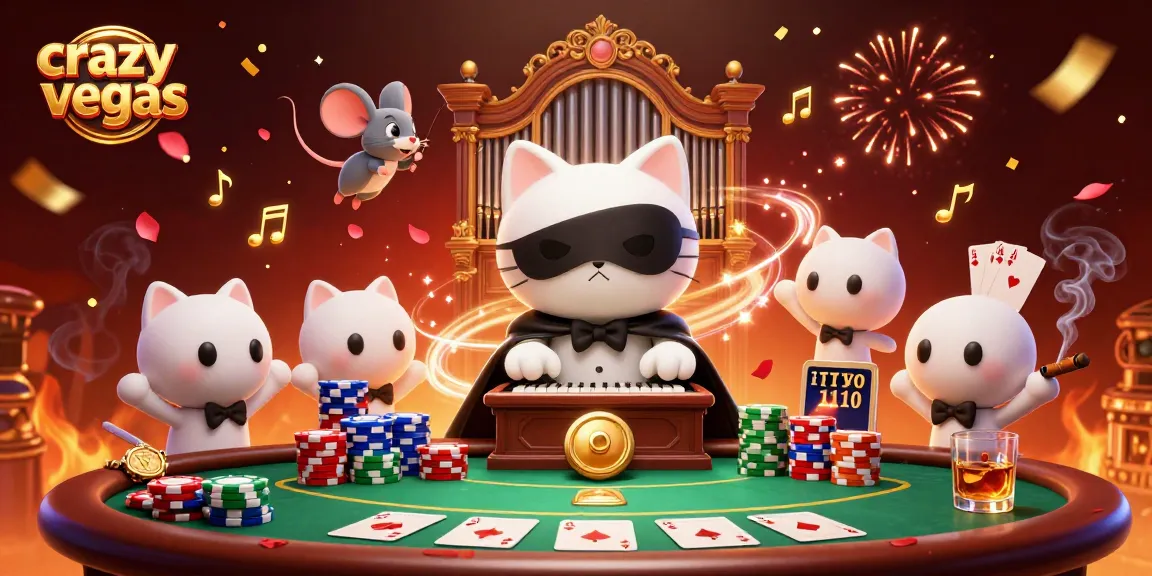 Experience the thrill of crazyvegas with a dynamic casino scene featuring exciting poker elements.