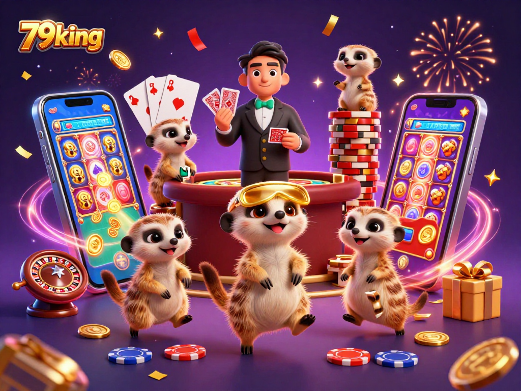 Engage in thrilling live gameplay at 79king's vibrant meerkat casino with charismatic characters and dynamic elements.