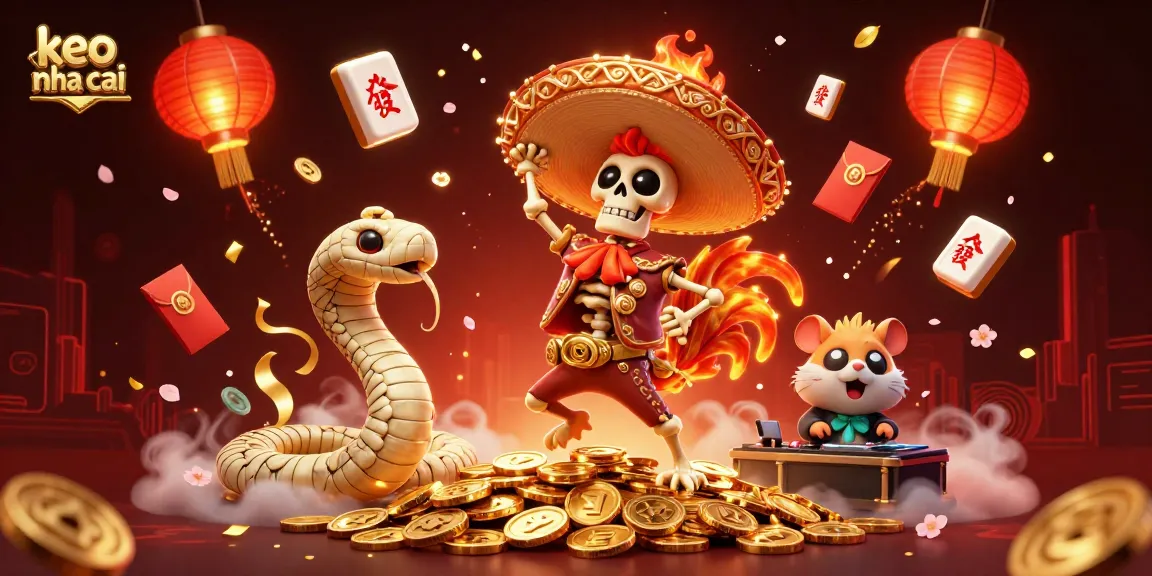 Experience excitement with keo nha cai at a vibrant casino scene featuring dynamic characters and electrifying elements.